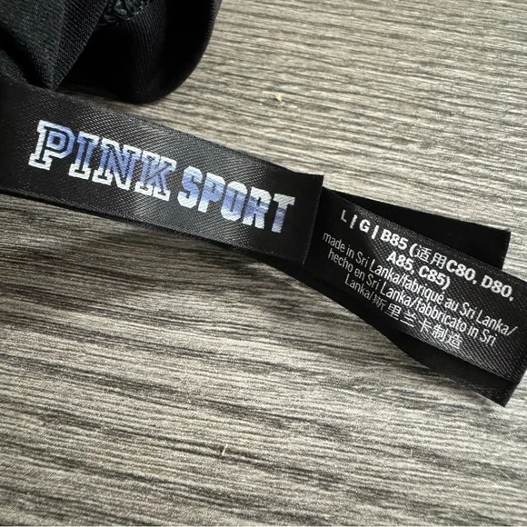 Victoria’s Secret PINK Sports Bra Compression One Shoulder Padded Size Large - Picture 6 of 7